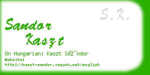 sandor kaszt business card